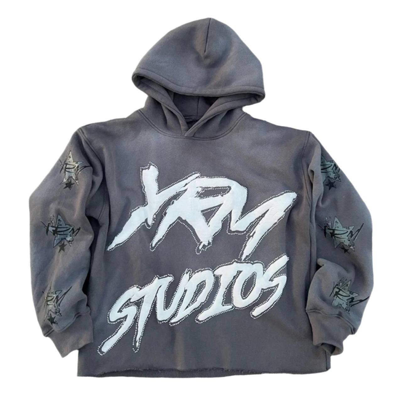 Y2k Fashion Graphic Print Gray Hoodie